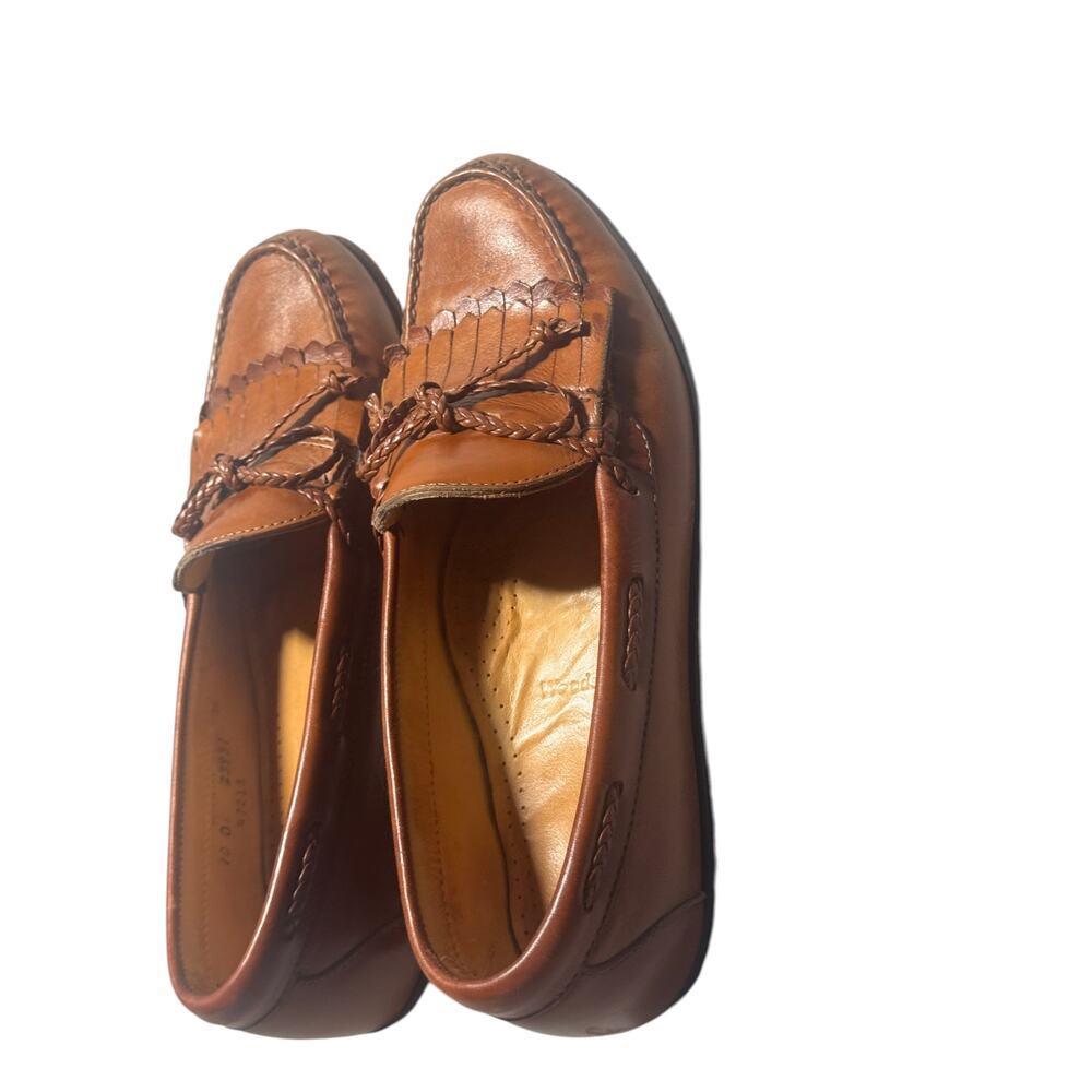 Allen Edmonds Woodstock Loafers Mens 10D Brown Leather Kiltie Tassel Detail - Picture 5 of 14